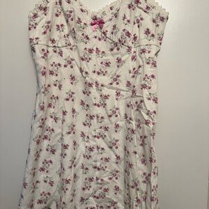 Francesscas Floral Pink Bow Nightdress - White & Pink Dress NWT